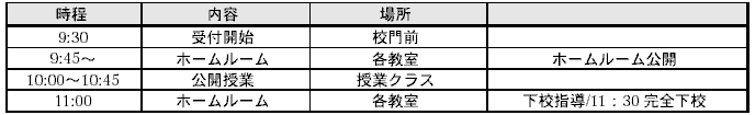 公開授業